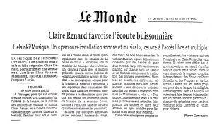 La-Musique des mémoires Claire Renard